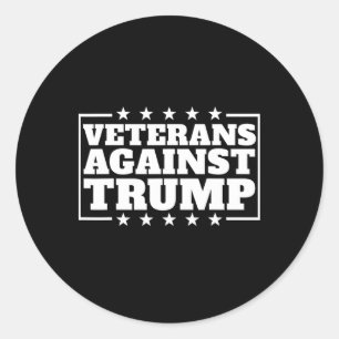 Veterans Against Trump Anti-trump Veterans Against Classic Round Sticker