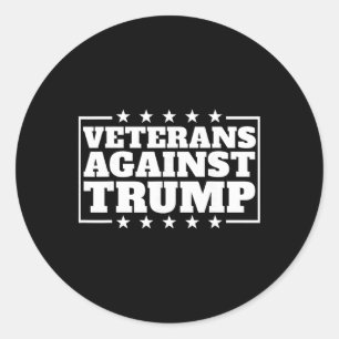 Veterans Against Trump Anti-trump Veterans Against Classic Round Sticker