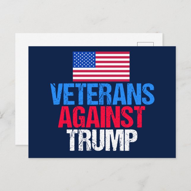 Veterans Against Trump Blue Postcard (Front/Back)