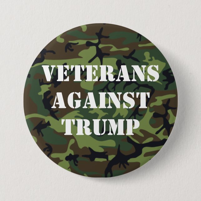 Veterans Against Trump Button (Front)