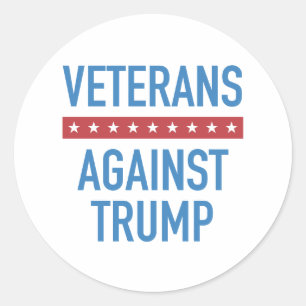 Veterans Against Trump Classic Round Sticker