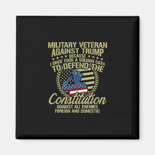 Veterans Against Trump Funny Anti Trump Apparel  Magnet