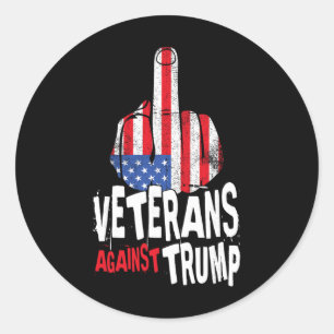 Veterans Against Trump Military Vets Anti Trump Classic Round Sticker
