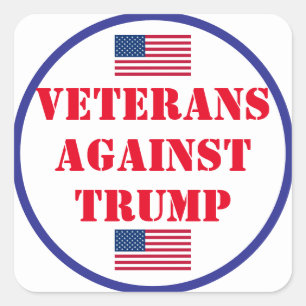 Veterans Against Trump Square Sticker