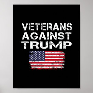 Veterans Against Trump Tee Military Vets Against T Poster