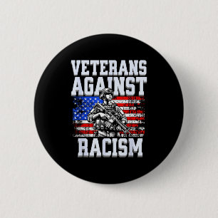 Veterans against us patriotic army soldier  6 cm round badge