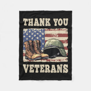 Veterans &amp; Memorial Day Patriotic  Fleece Blanket