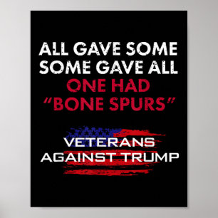 Veterans Anti-trump Draft Dodger Bone Spurs For Ve Poster