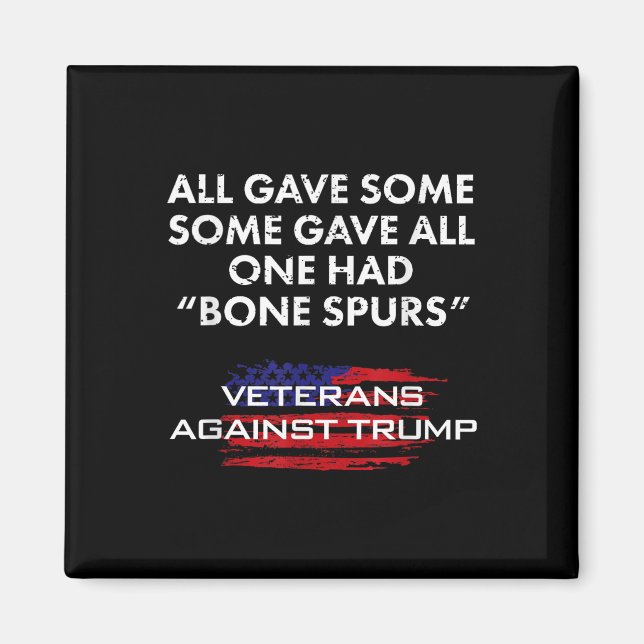 Veterans Anti-trump Draught Dodger Bone Spurs For  Magnet (Front)