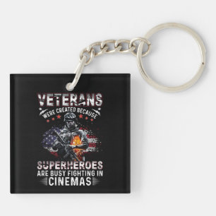Veterans Because Superheroes Busy in Cinemas Key Ring