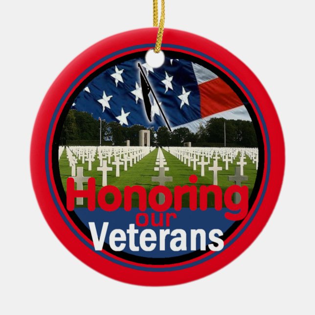 Veterans Ceramic Tree Decoration (Front)