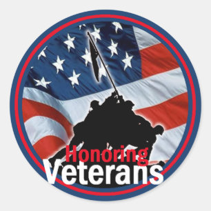 Veterans Classic Round Sticker