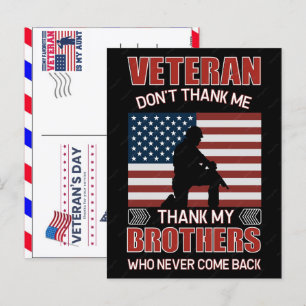 Veterans Day 2026 Honouring All Who Served Holiday Postcard