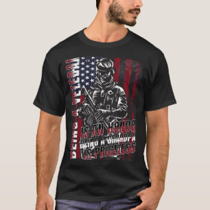 Veterans Day American Flag Grandpa Pride Military  T-Shirt