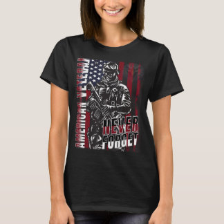 Veterans Day American Flag Never Forget Military H T-Shirt