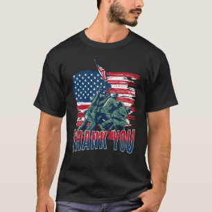 Veterans Day American Flag Thank You Military Hono T-Shirt