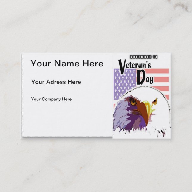 Veteran's Day Business Card (Front)