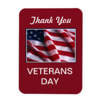 Veterans Day Celebration, Flag on Red