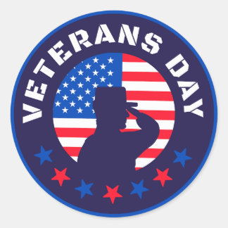 Veterans Day Classic Round Sticker