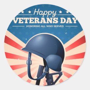Veterans Day  Classic Round Sticker