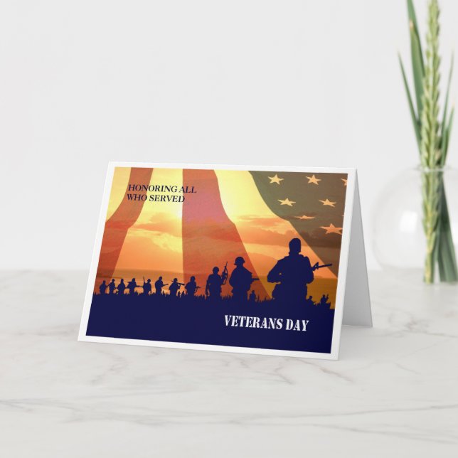 Veterans Day Custom Greeting Cards (Front)