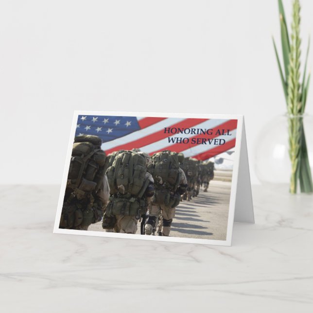 Veterans Day Custom Greeting Cards (Front)