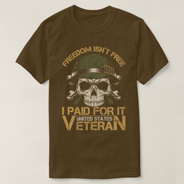 Veterans Day Freedom Soldier  T-Shirt (Design Front)
