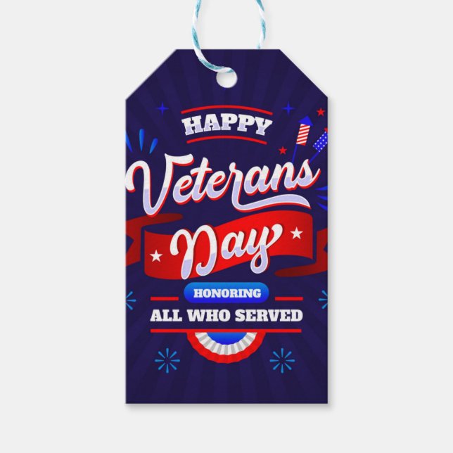 Veterans Day  Gift Tags (Front)