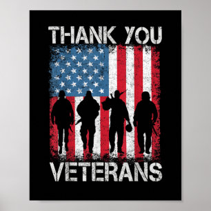 Veterans Day Gifts Thank You Veterans Proud Poster