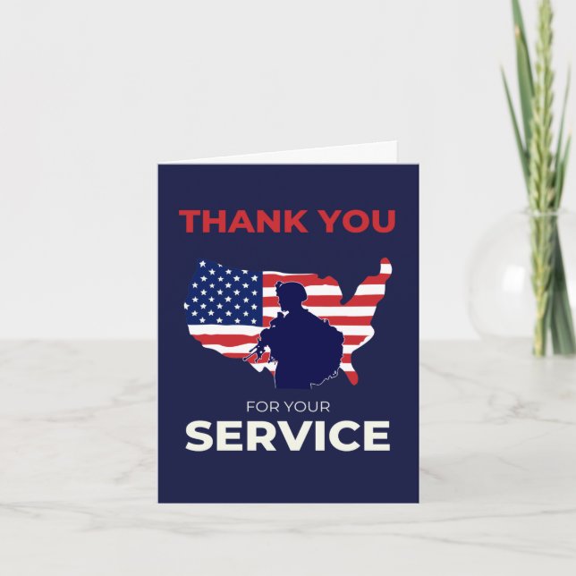 Veterans Day Gratitude and Honour Thank You Card (Front)