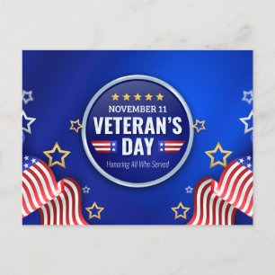 Veterans Day  Holiday Postcard