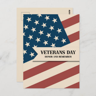 Veterans Day - Honor And Remember Postcard