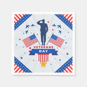 Veterans Day - Honoring all who served Napkin