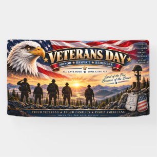 Veterans Day Honour Respect Remember Patriotic Banner