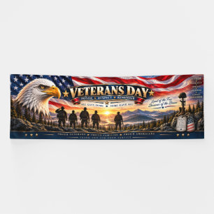 Veterans Day Honour Respect Remember Patriotic Banner