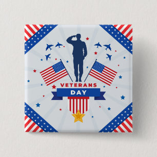 Veterans Day - Honouring all who served 15 Cm Square Badge