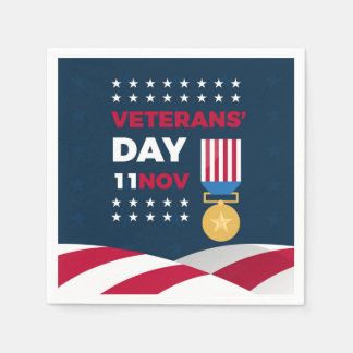 Veterans Day - Honouring all who served  Napkin