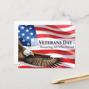 Veterans Day - Honouring all who served Postcard