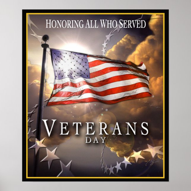 Veterans Day - Honouring All Who Served Poster (Front)