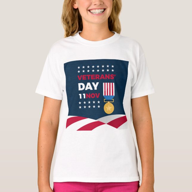 Veterans Day - Honouring all who served  T-Shirt (Front)