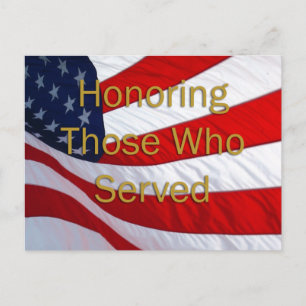 Veterans Day Honouring those who Served Postcard