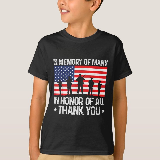 Veterans Day In Honour Of All Veteran Memorial Day T-Shirt (Front)