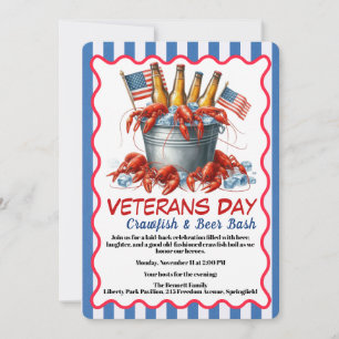 Veterans Day Invitation Crawfish & Beer Party