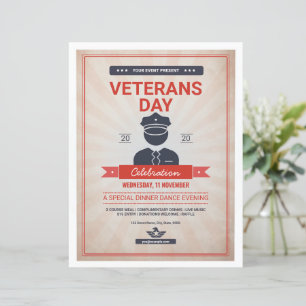 Veterans Day Invitation Flyer Template