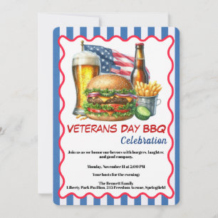 Veterans Day Invitation   Honoring Heroes BBQ