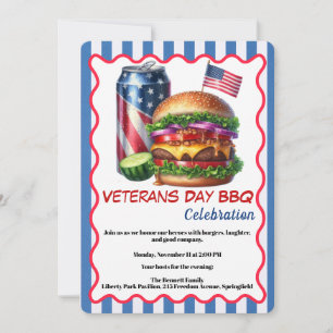 Veterans Day Invitation Honouring Heroes BBQ