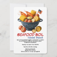 Veterans Day Invitation | Seafood Boil Celebration