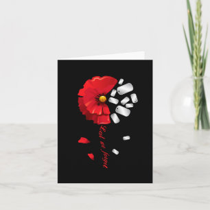 Veterans Day Lest We Forget Red Poppy Flower Usa M Card