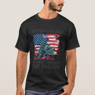 Veterans Day Never Forget The Fallen Usa Flag Sold T-Shirt
