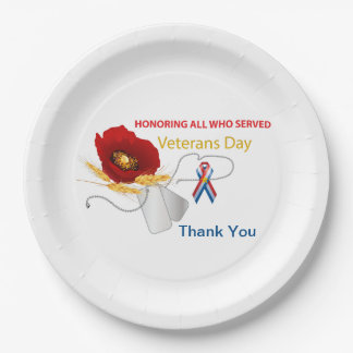 Veterans Day Paper Plate